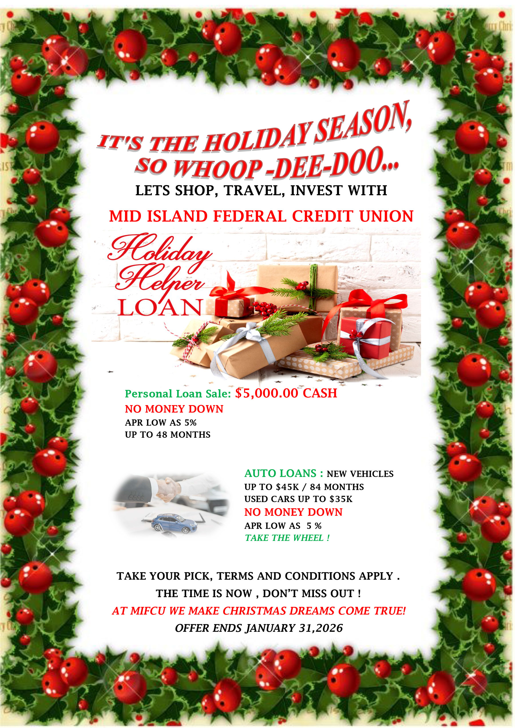 Its the holiday season so whoop-de-doo